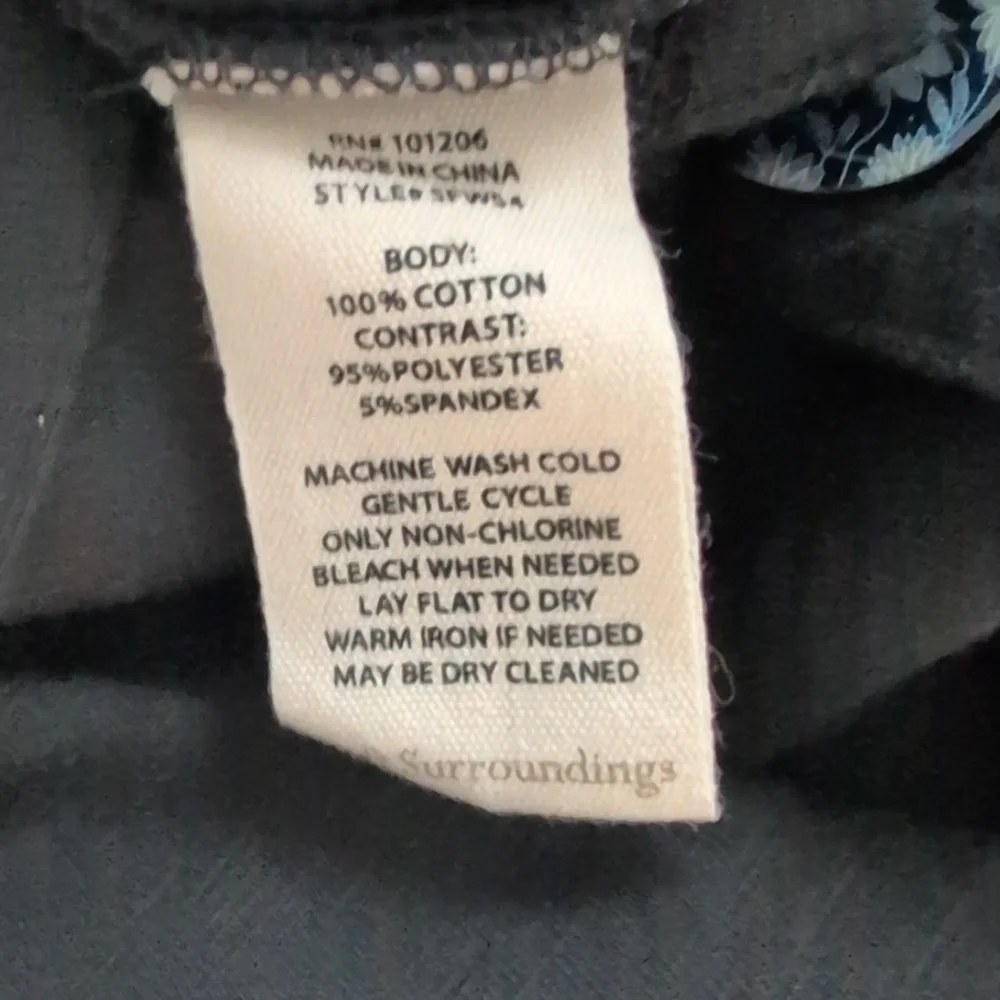 Soft Surroundings Black Short-Sleeve Button-Front Dress - Excellent Condition - Picture 6 of 7